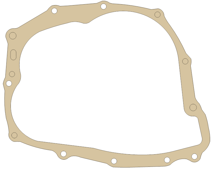 Honda ATC200ES R. Crankcase Cover gasket outline