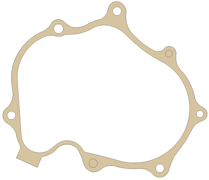 Honda ATC200ES Side Gear Case gasket outline