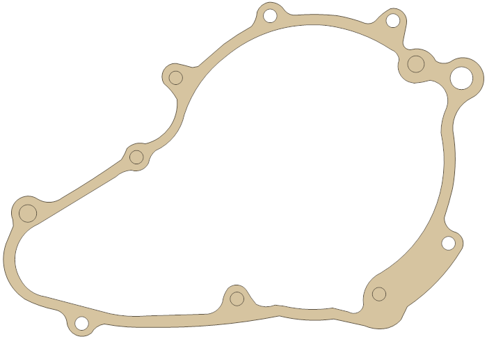 Honda ATC200ES L. Cover gasket outline