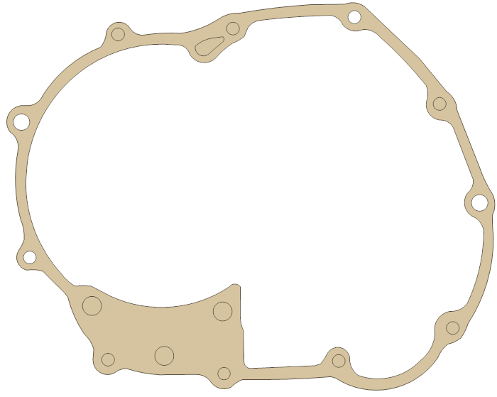 Honda ATC200ES R. Cover Spacer gasket outline