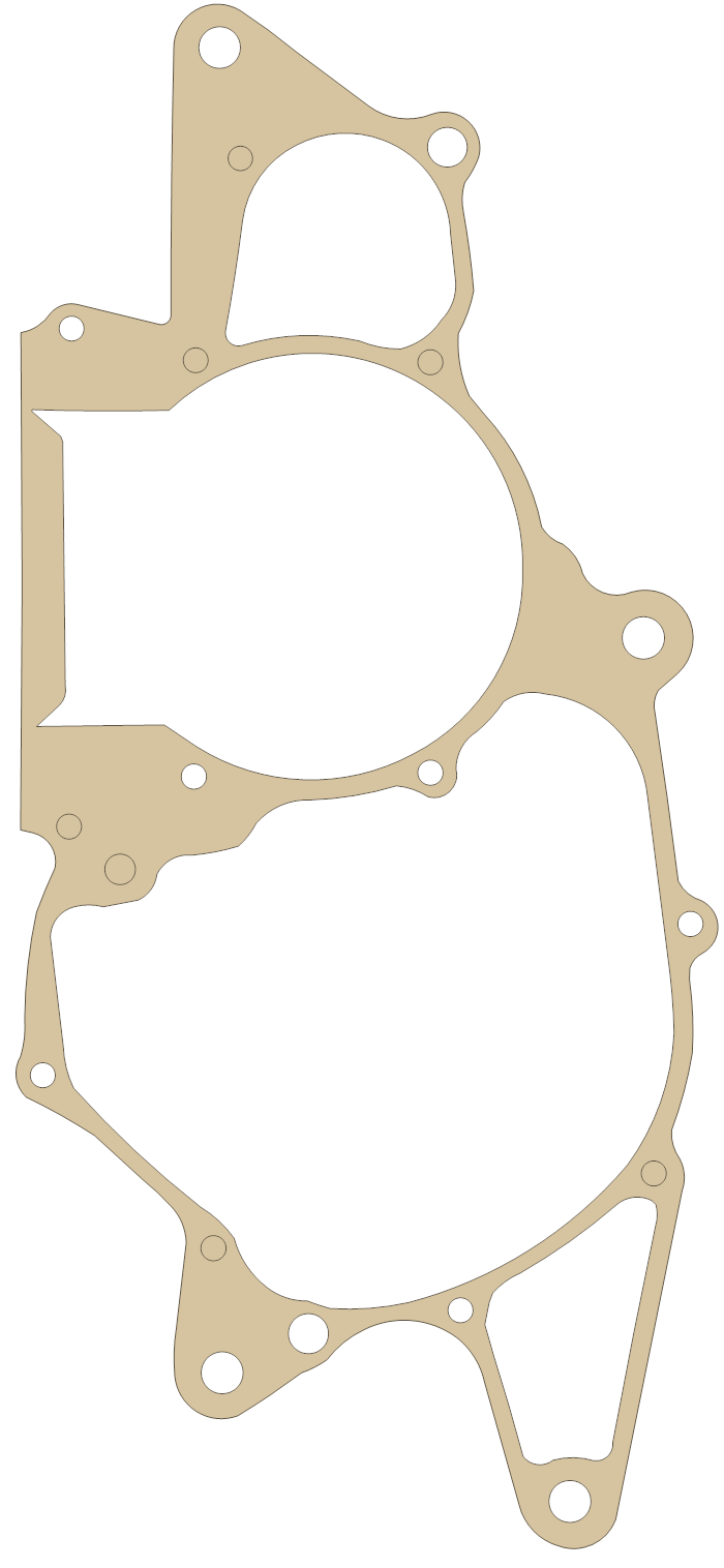 Honda ATC250R Crankcase gasket outline