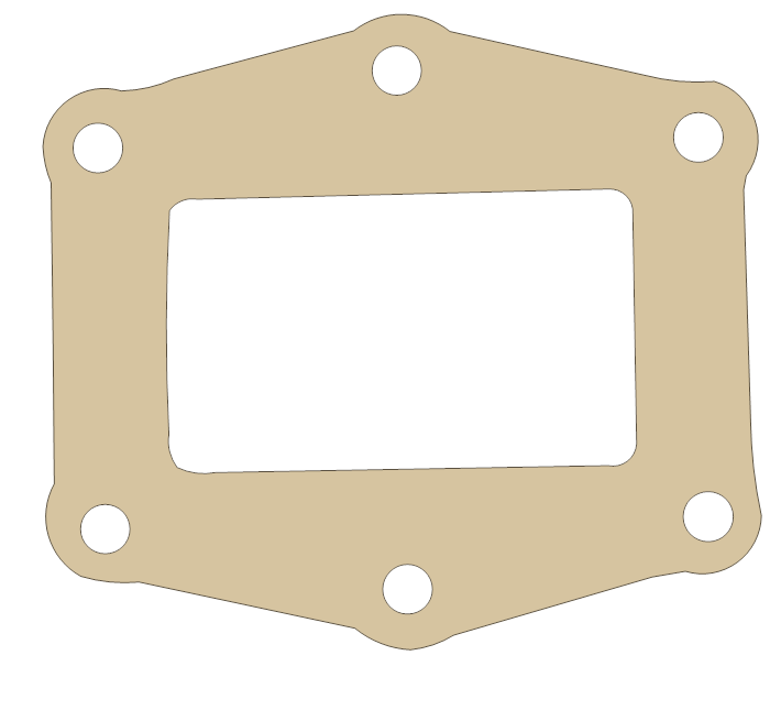 Honda ATC250R Reed Valve B gasket outline