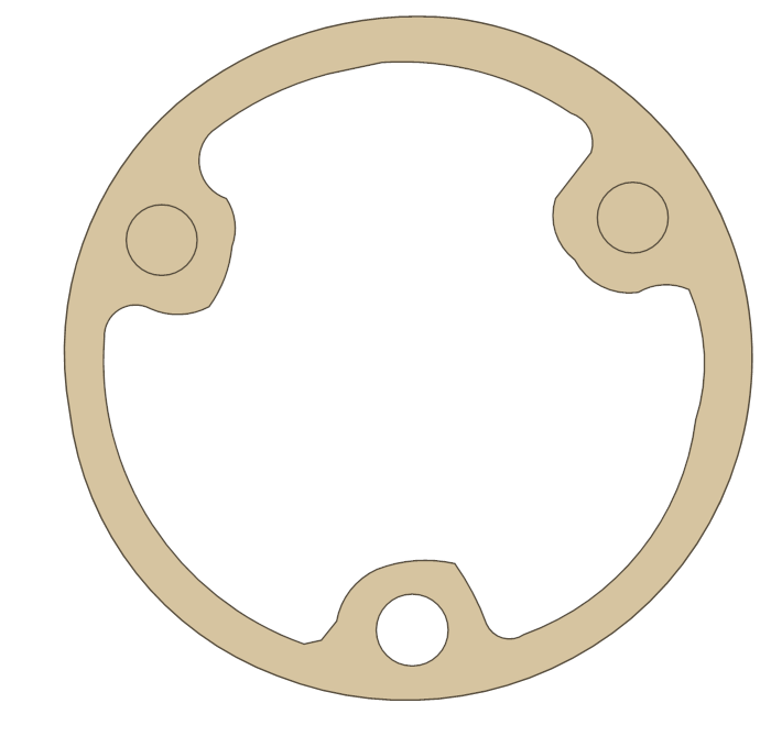 Honda ATC200X Oil Filter gasket outline