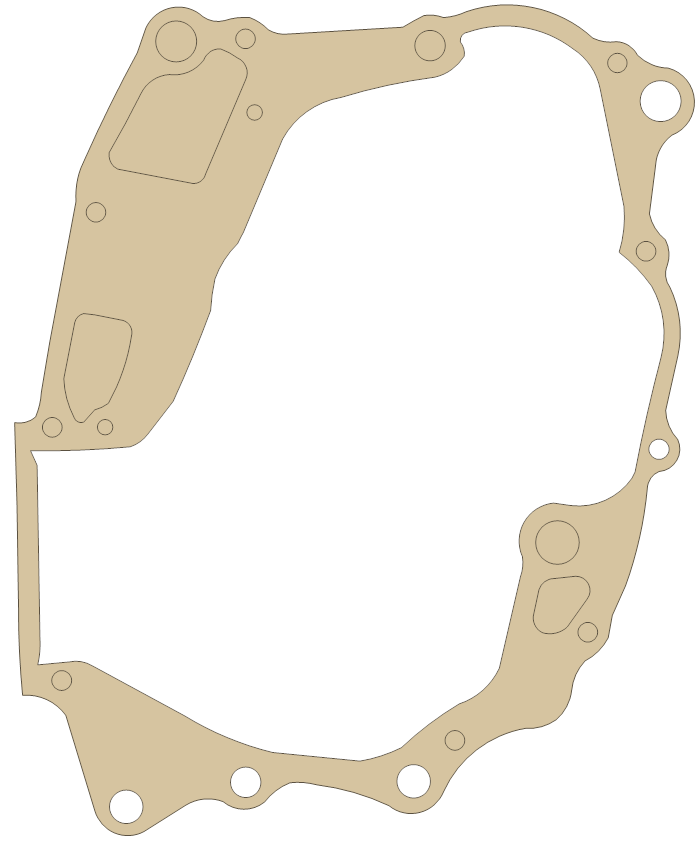 Honda ATC200E Crankcase gasket outline