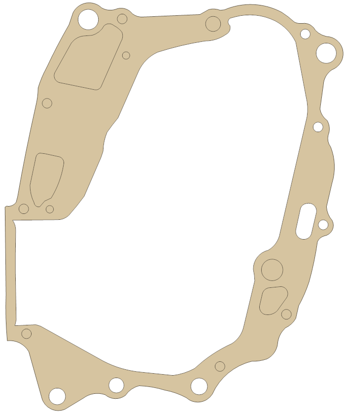 Honda ATC200E Crankcase gasket outline