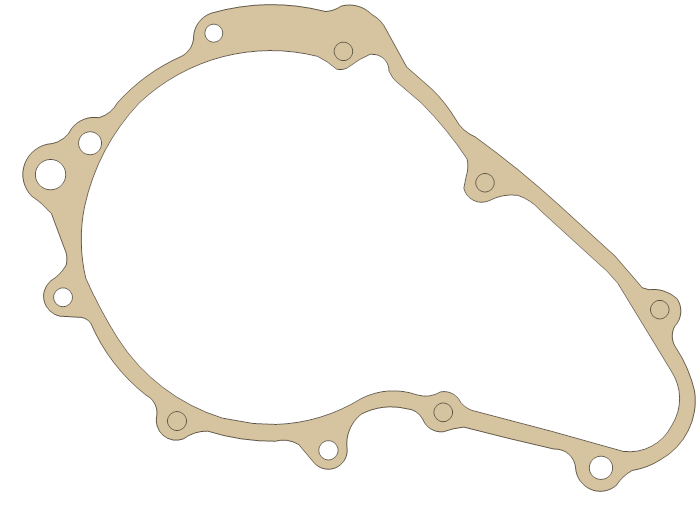 Honda ATC200E L. Cover gasket outline