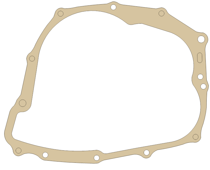 Honda ATC200E R. Crankcase Cover gasket outline