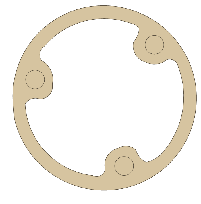 Honda ATC200E Oil Filter gasket outline