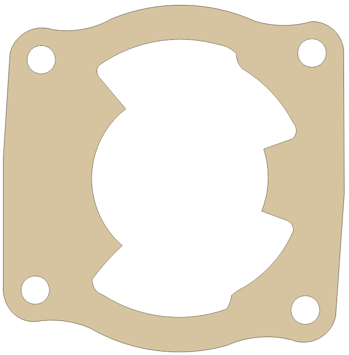 Honda Cylinder gasket outline, OEM 12191-GF5-306, A material