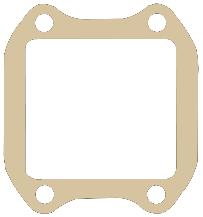 Honda CR60 Reed Valve A gasket outline