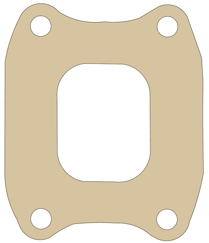 Honda CR60 Reed Valve B gasket outline