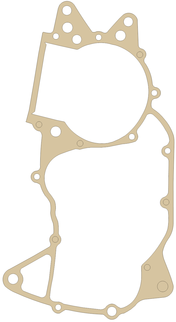 Honda MT125 Crankcase gasket outline