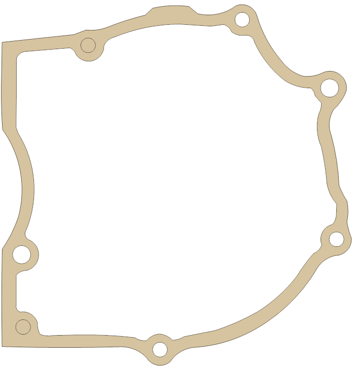 Honda CMX250 Left Crankcase Cover gasket outline
