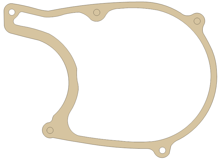 Honda XR100 L. Crankcase Cover gasket outline