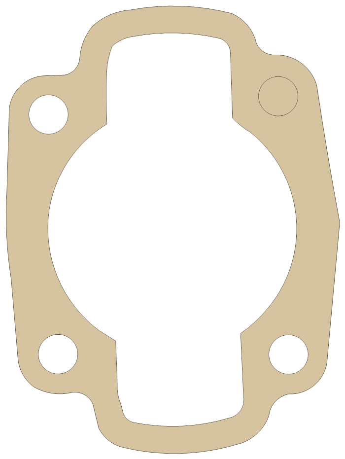 Honda MT125 Cylinder Base gasket outline