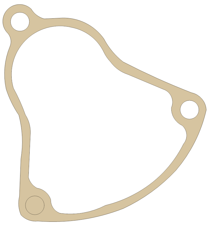 Honda Alternator Cover gasket outline, OEM 11691-358-000, A material