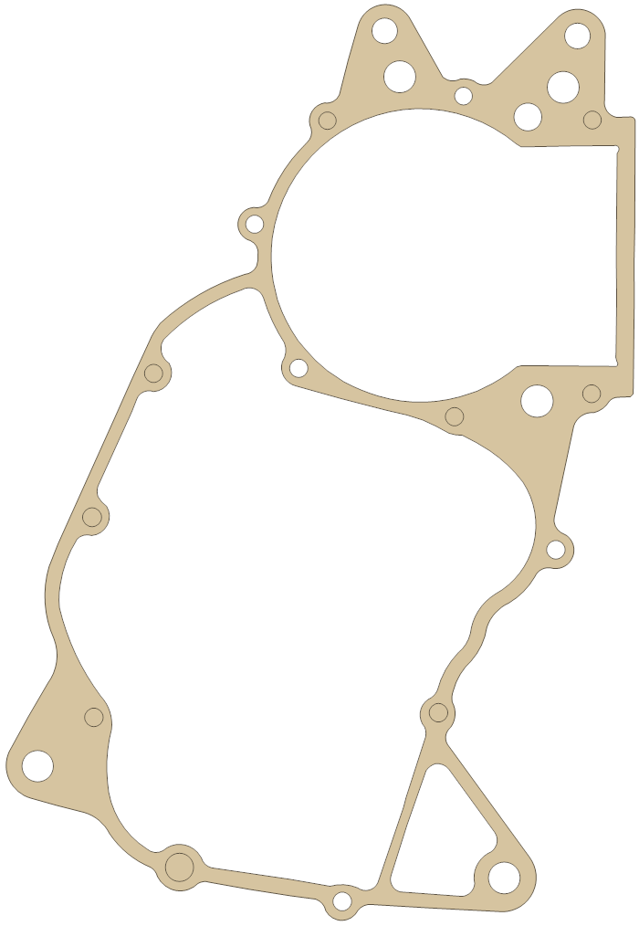 Honda CR250M Crankcase gasket outline