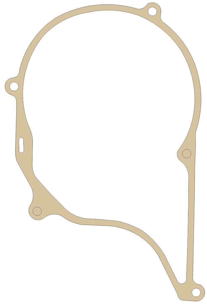 Honda CR250M1 L. Crankcase Cover gasket outline