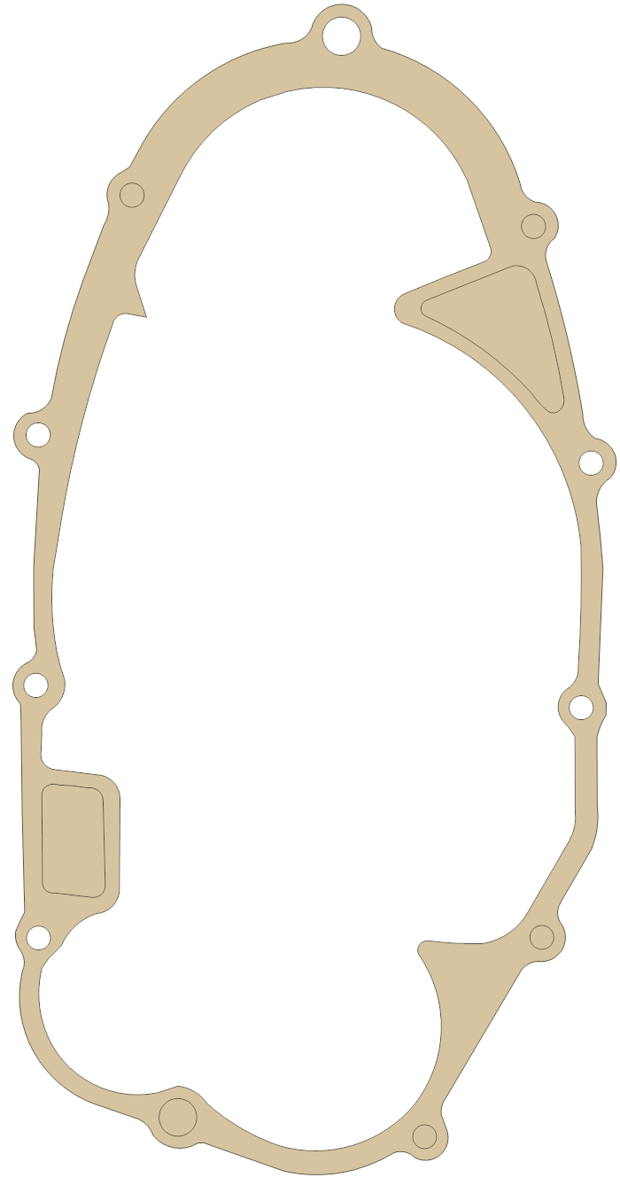 Honda CR250M1 R. Crankcase Cover gasket outline