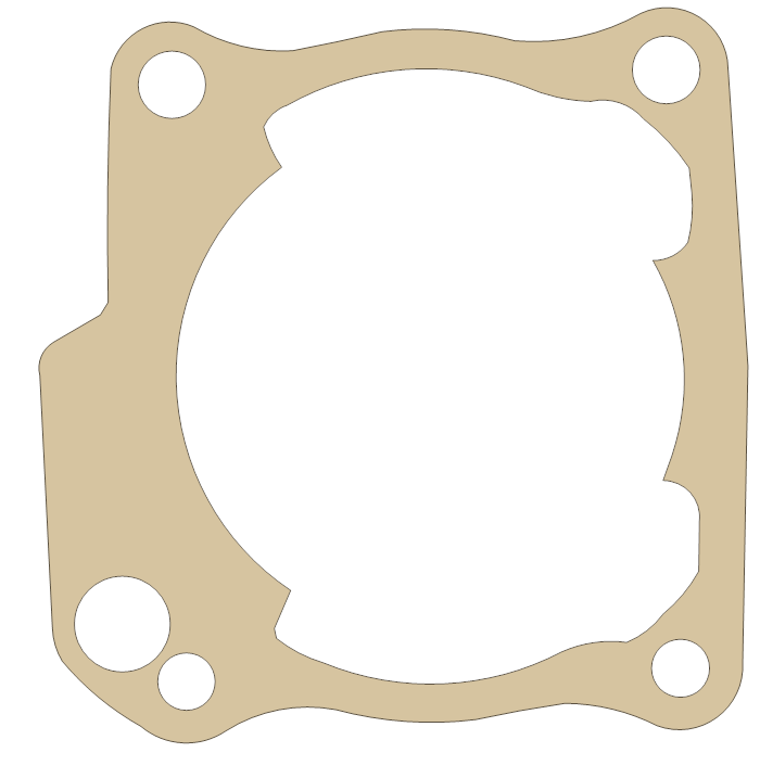 Honda CR125R Cylinder Base gasket outline