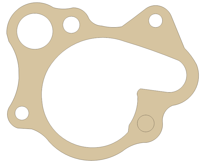 Honda Water Pump gasket outline, OEM 19229-KA3-740, A material