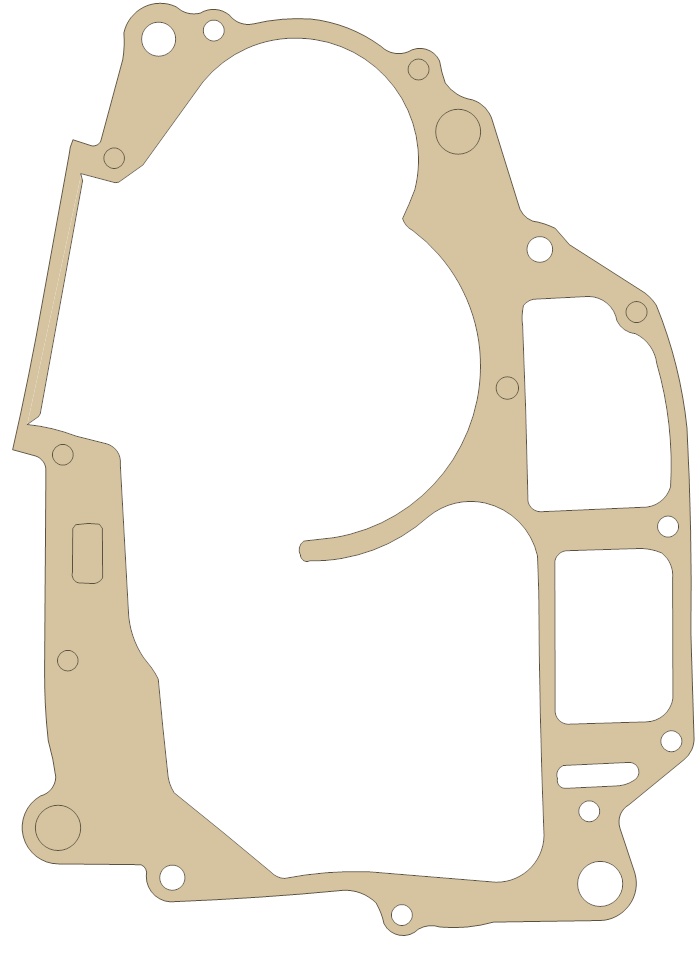 Honda XL250R Crankcase Cover gasket outline
