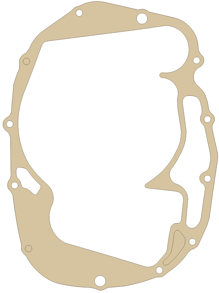 Honda CB360 R. Crankcase gasket outline