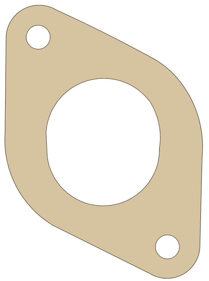 Honda CR125R Manifold gasket outline