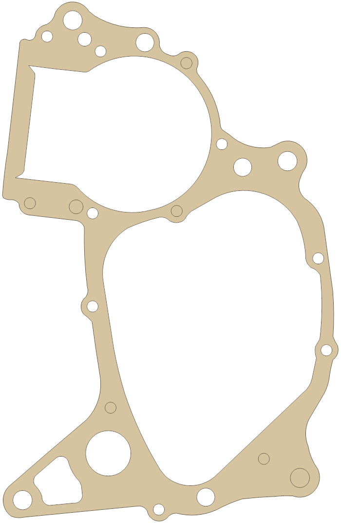 Honda Crankcase gasket outline, OEM 06111-360-700, A material