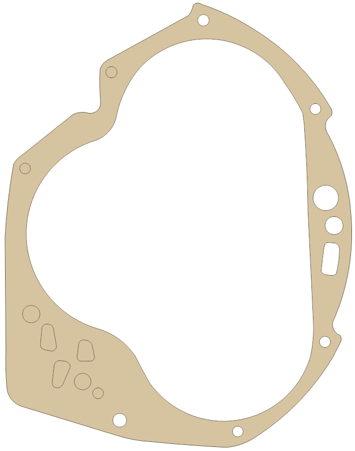 Honda R. Cover gasket outline, OEM 11394-044-010, A material