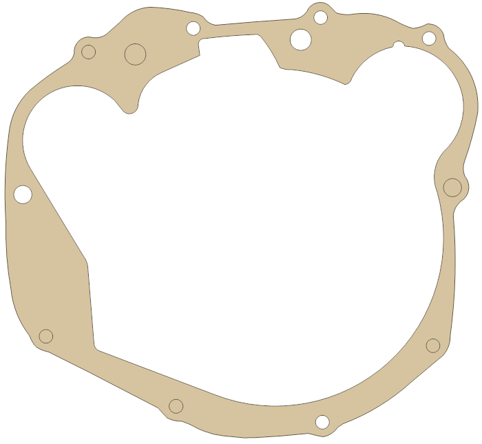 Honda R. Cover gasket outline, OEM 11394-374-000, A material