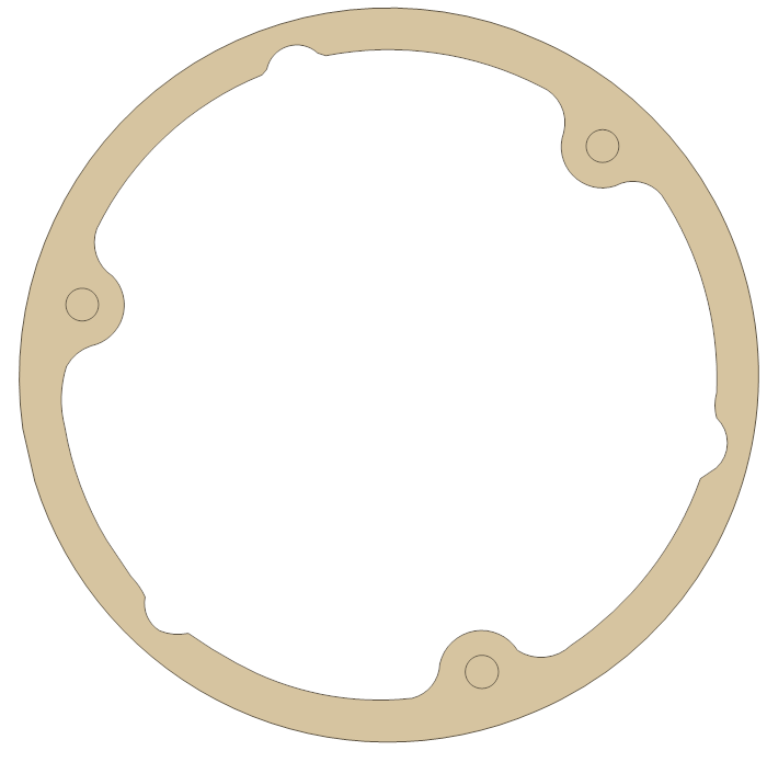 Honda Alternator Cover gasket outline, OEM 11691-283-000, A material
