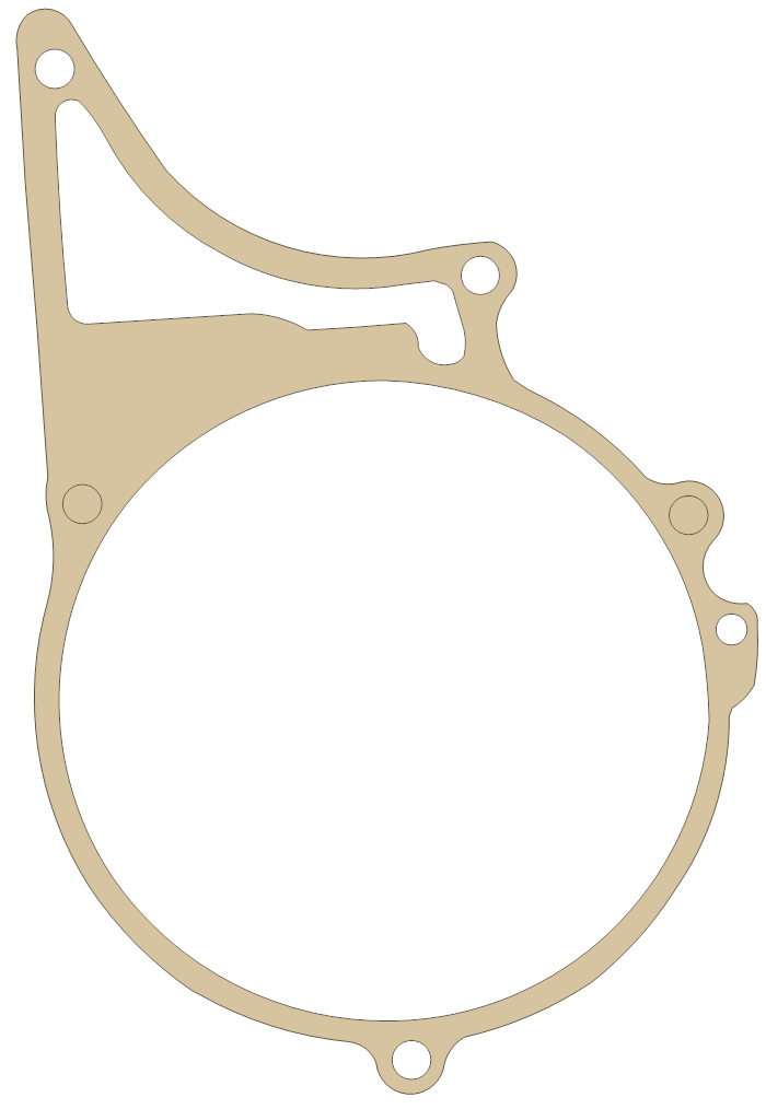 Honda 11395-360-700 gasket outline, OEM 11395-360-700, A material