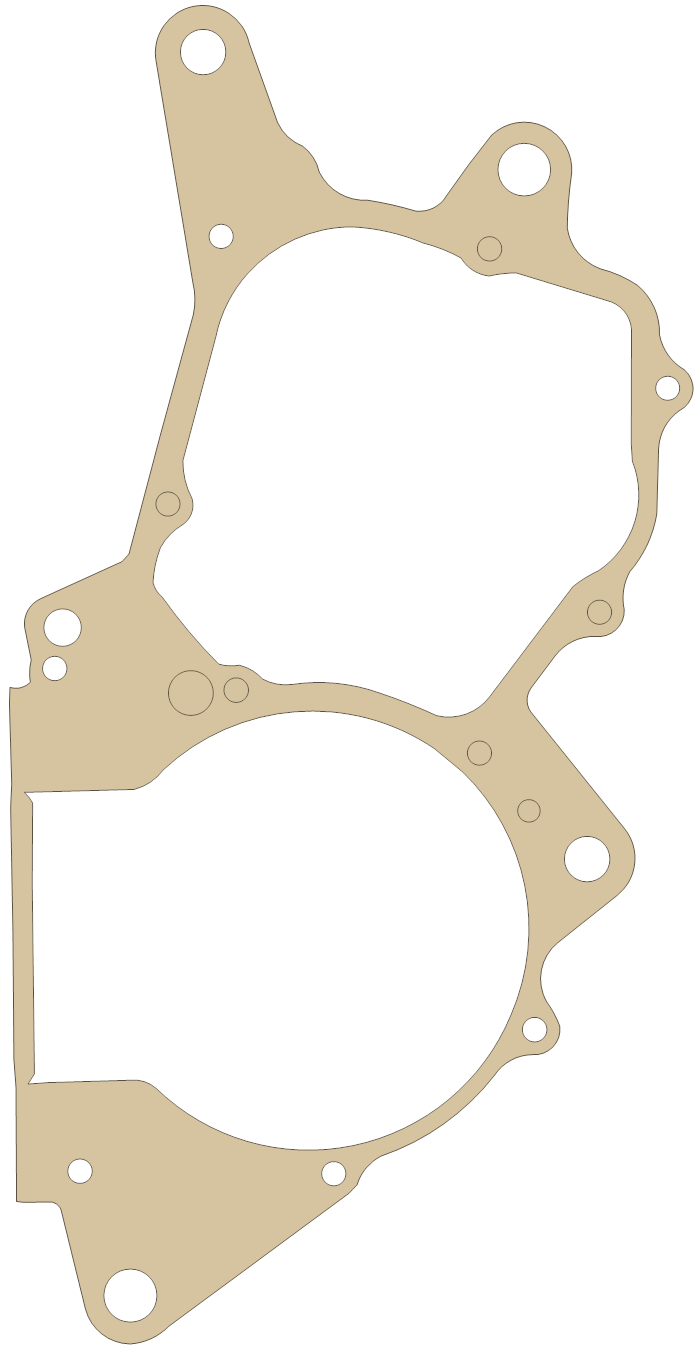 Honda Crankcase gasket outline, OEM 11191-KAY-740, A material