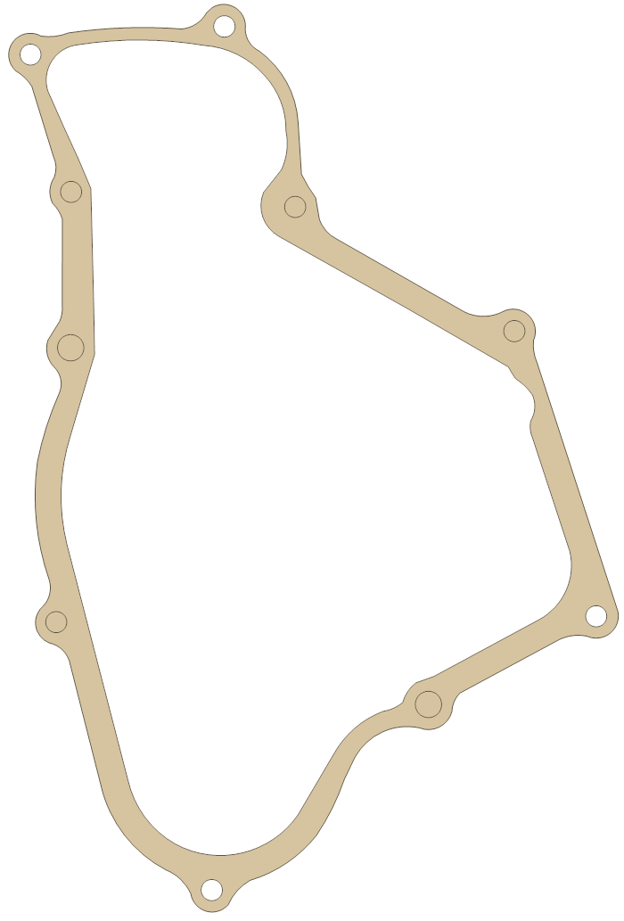 Honda R. Cover gasket outline, OEM 11393-GC4-730, A material