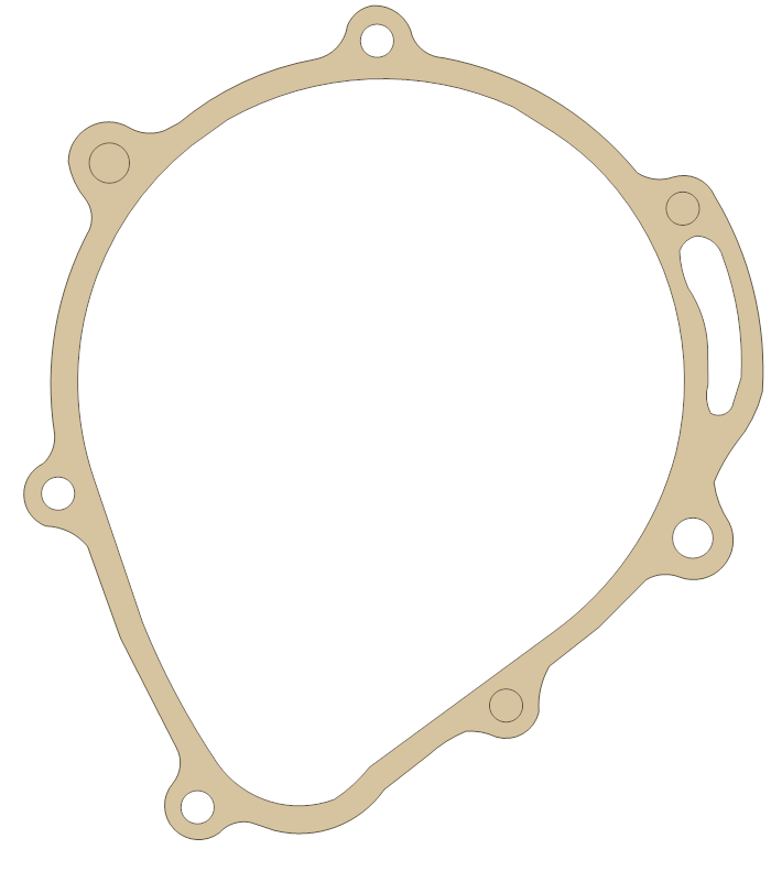 Honda XL250R Left Crankcase Cover gasket outline