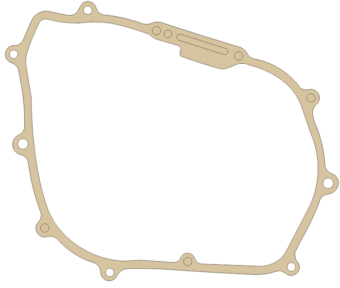 Honda XL250R Right Crankcase Cover gasket outline