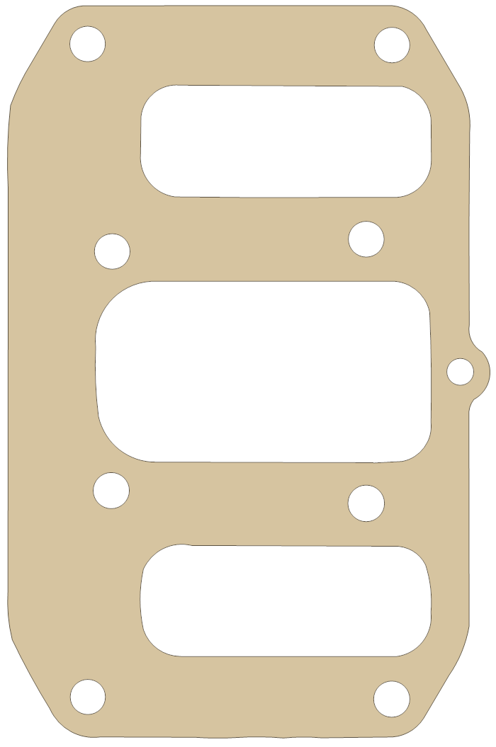 Honda 12391-202-00 gasket outline, OEM 12391-202-00, B material