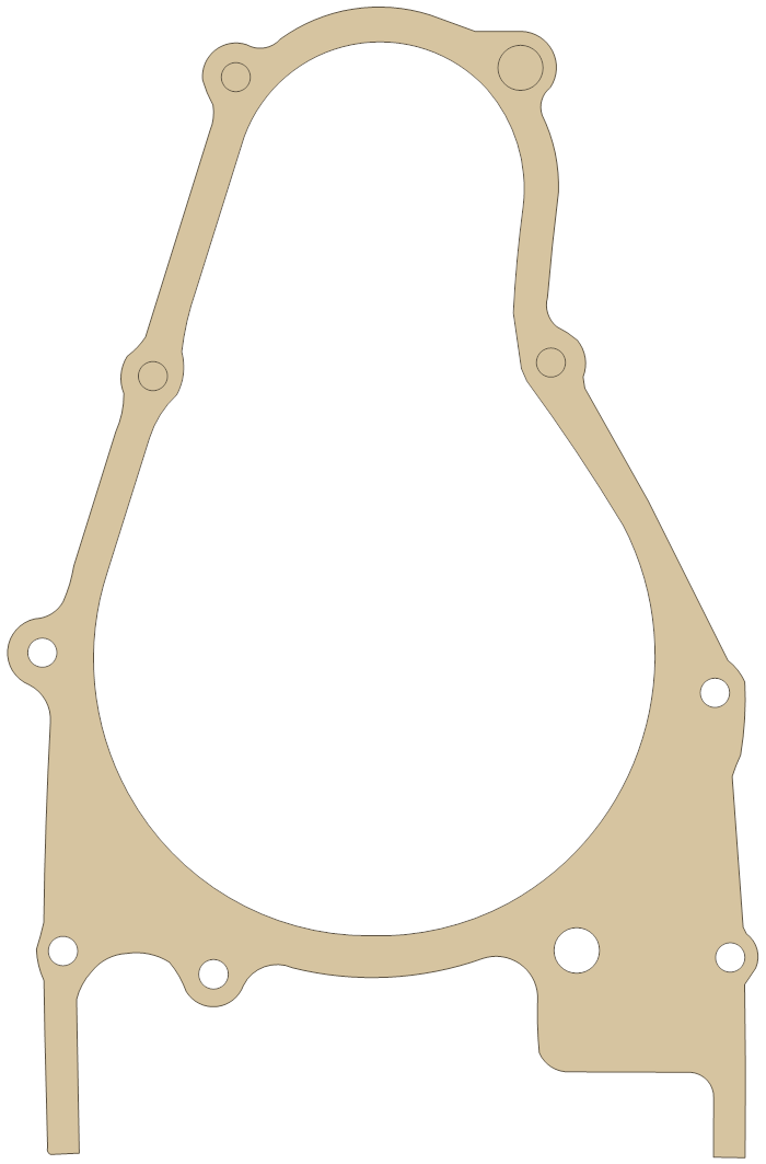 Honda 11395-216-000 gasket outline, OEM 11395-216-000, A material