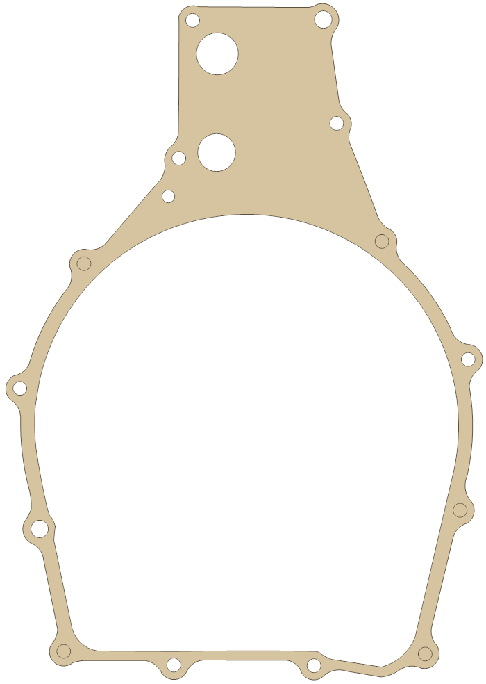 Honda GL1500C Clutch Cover gasket outline