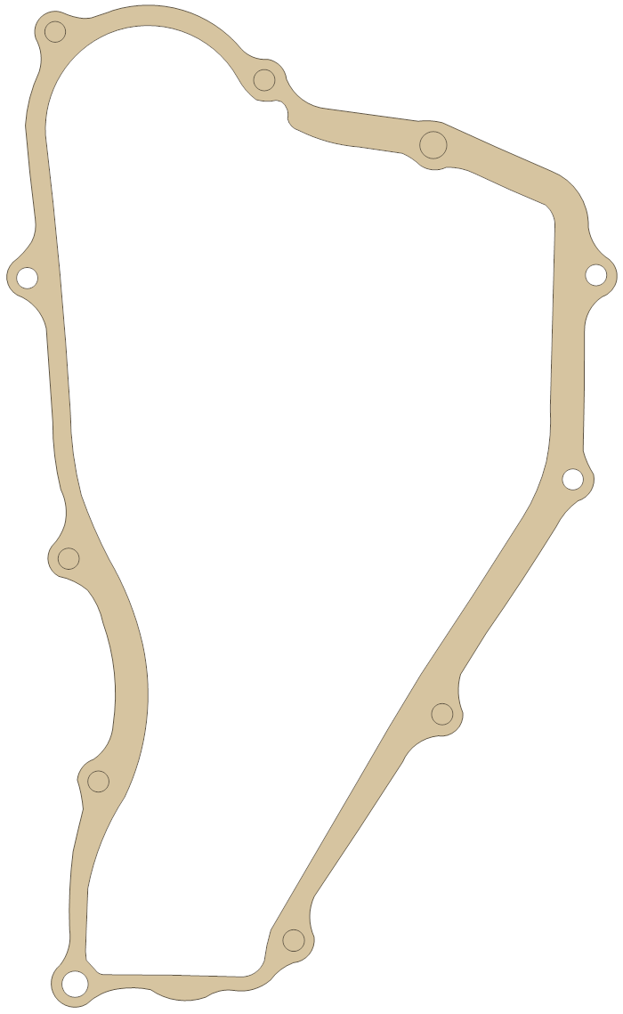 Honda 11395-KA4-740 gasket outline, OEM 11395-KA4-740, A material