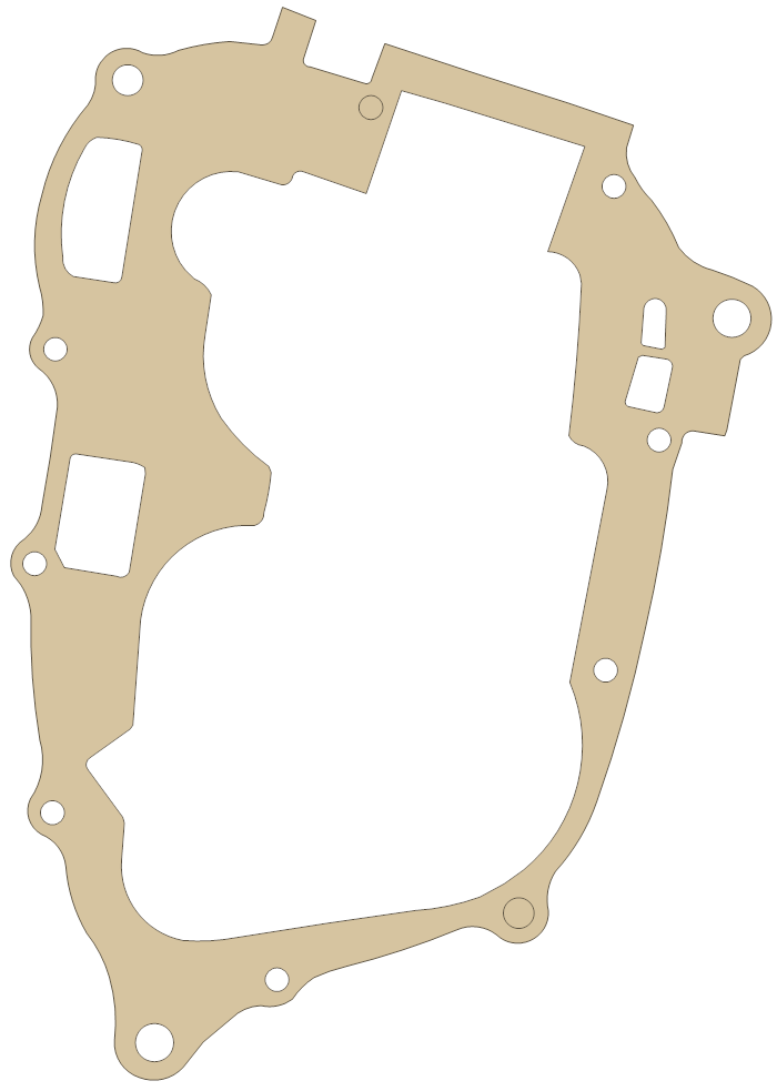 Honda 11191-081-000 gasket outline, OEM 11191-081-000, A material