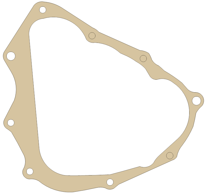 Honda CB750 Transmission Cover gasket outline