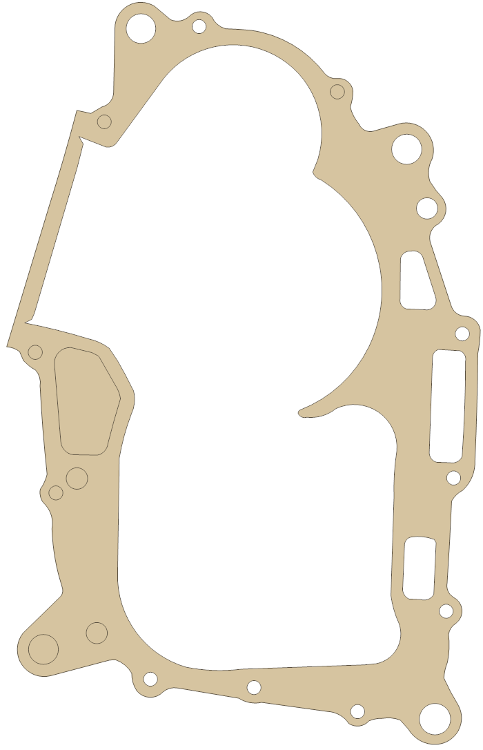 Honda XL350R Crankcase gasket outline