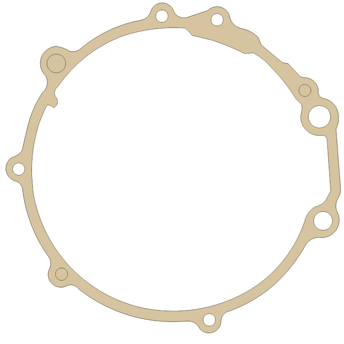 Honda L. Crankcase Cover gasket outline, OEM 11395-KF0-000, A material
