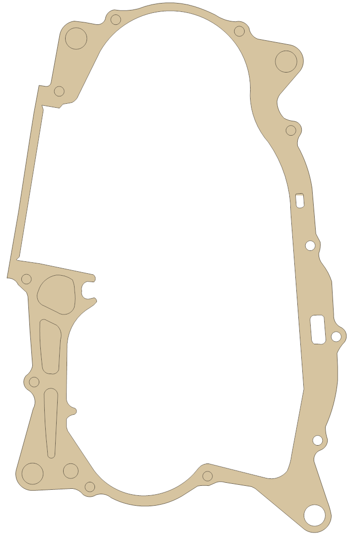 Honda Crankcase gasket outline, OEM 11191-MG3-000, A material