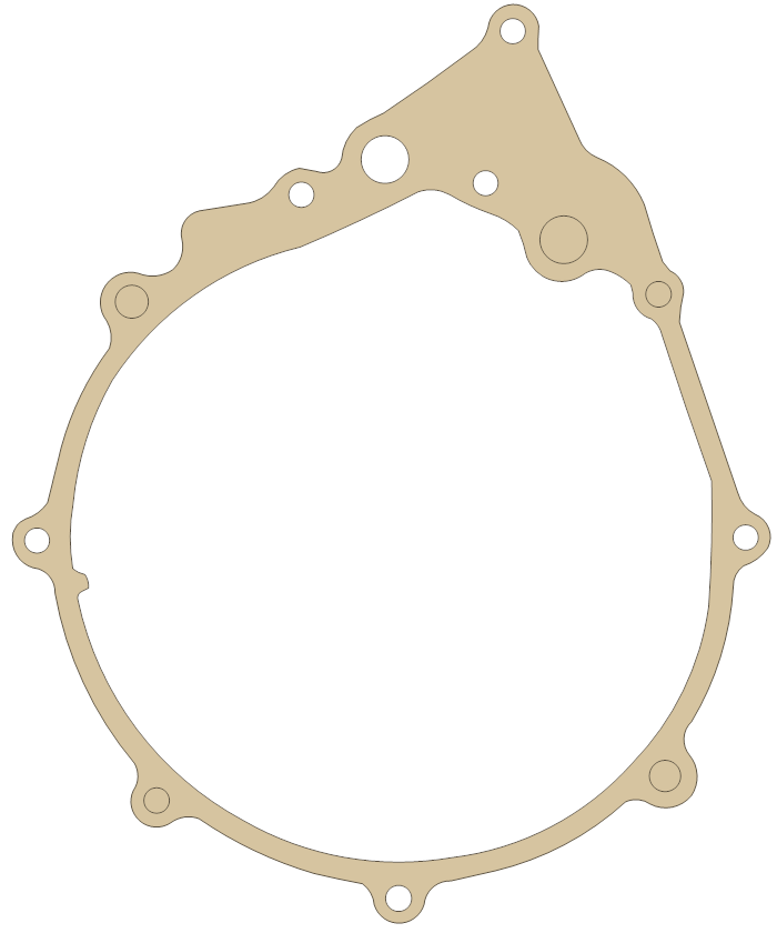 Honda L. Cover gasket outline, OEM 11395-MG2-000, A material