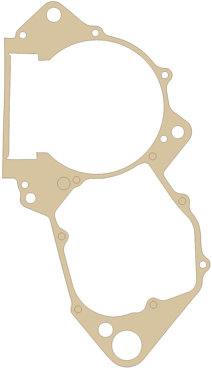 Honda CR500R Crankcase gasket outline