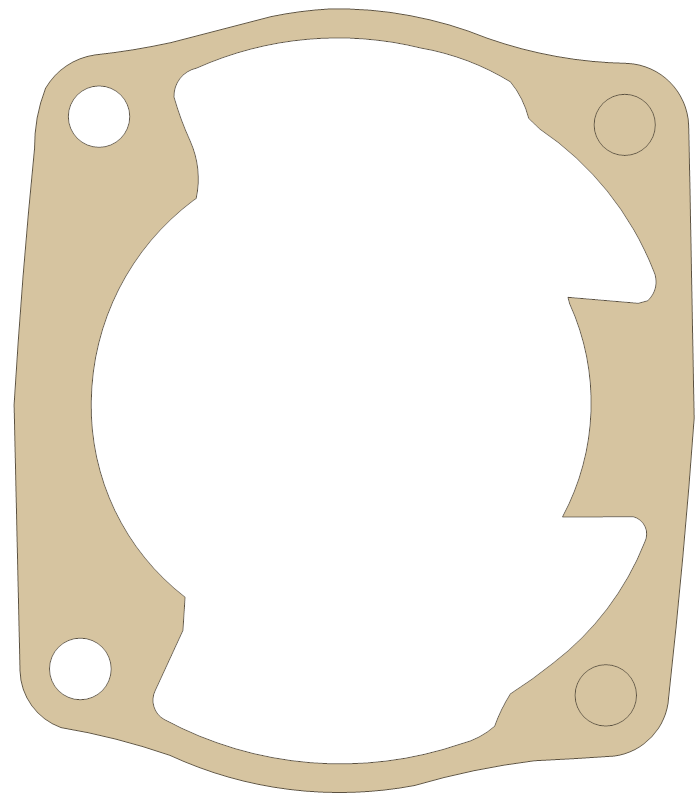Honda CR500R Cylinder Base gasket outline