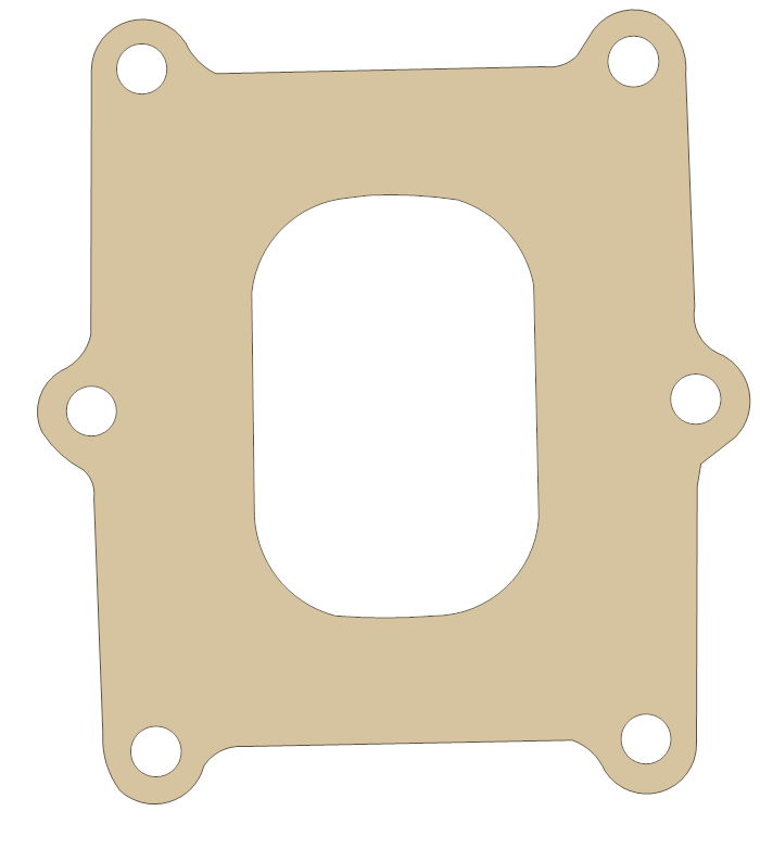 Honda CR500R Reed Valve A gasket outline